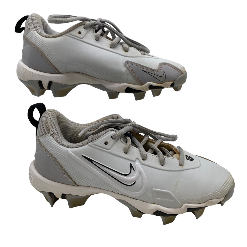 Nike Force Trout 8 Keystone Baseball Cleats Kids 2Y White Grey FB9731-004